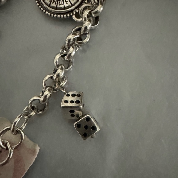 BRIGHTON LAS VEGAS Nevada State Silver Charm BRACELET New 7 inches - Picture 3 of 8